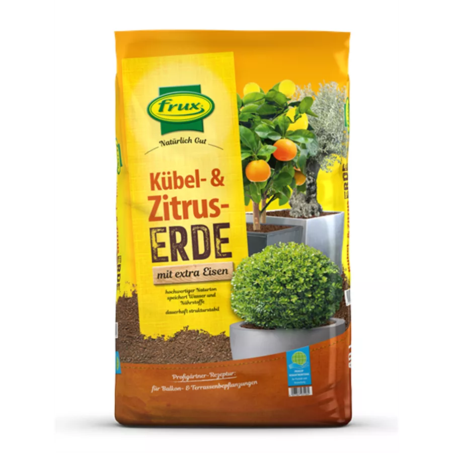 Kübel- & Zitruspflanzenerde -mit extra Eisen- 18 Liter  Kübel- & Zitruspflanzenerde -mit extra Eisen- 18 Liter