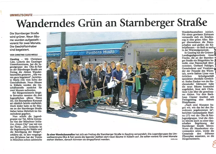 Wanderndes Grün an Starnberger Straße