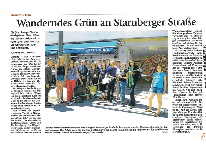 Wanderndes Grün an Starnberger Straße