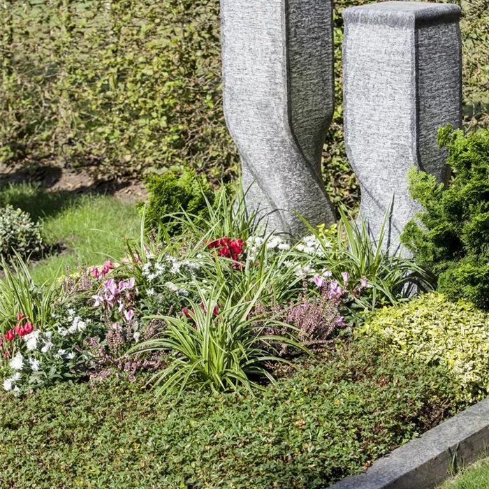 Im Mai bekommt das Grab seine Sommerbepflanzung Im Mai bekommt das Grab seine Sommerbepflanzung